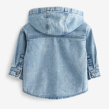 Load image into Gallery viewer, Blue 100% Cotton Denim Shacket (3mths-5-6yrs)
