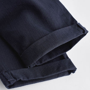 Navy Blue Baby 100% Cotton Shirt Trousers and Braces Set 4 Piece (0mths-18mths)