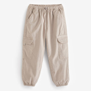 Mink Brown Parachute Cargo Cuffed Trousers (3-12yrs)