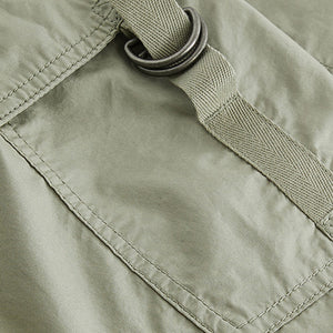 Khaki Green Embellished Parachute Cargo Trousers (3-12yrs)