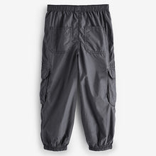 Load image into Gallery viewer, Charcoal Grey 100% Cotton Parachute Cargo Trousers (3-12yrs)
