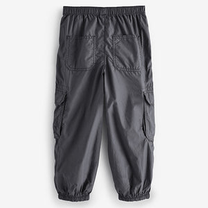 Charcoal Grey 100% Cotton Parachute Cargo Trousers (3-12yrs)