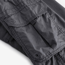 Load image into Gallery viewer, Charcoal Grey 100% Cotton Parachute Cargo Trousers (3-12yrs)
