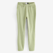 Load image into Gallery viewer, Sage Green Jersey Denim Leggings
