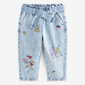 Blue Ladybird Embroidered Slouchy Jeans (3mths-5-6yrs)