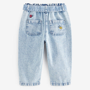 Blue Ladybird Embroidered Slouchy Jeans (3mths-5-6yrs)