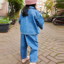 Load image into Gallery viewer, Mid Blue Denim 100% Cotton Shirt And Trousers Set (3mths-5-6yrs)
