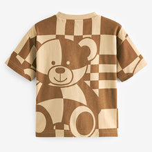 Load image into Gallery viewer, Tan Bear All-Over Print Short Sleeve T-Shirt (3mths-5-6yrs)
