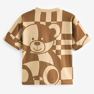 Tan Bear All-Over Print Short Sleeve T-Shirt (3mths-5-6yrs)