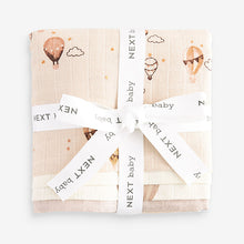 Load image into Gallery viewer, Hot Air Balloon Baby Muslin 100% Cotton Cloths 4 Pack
