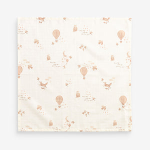 Hot Air Balloon Baby Muslin 100% Cotton Cloths 4 Pack