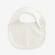 Load image into Gallery viewer, Blue/Cream Baby Bibs 3 Pack
