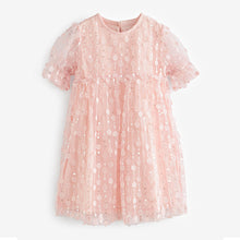 Load image into Gallery viewer, Pink Sequin Mesh Flower Party Dress (3-12yrs)
