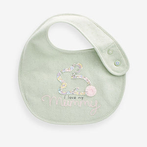 Sage Green Mum/Dad Baby Bibs 2 Pack