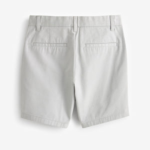 Light Grey 100% Cotton Chino Shorts (3-12yrs)