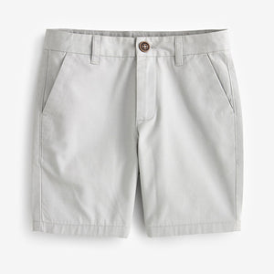 Light Grey 100% Cotton Chino Shorts (3-12yrs)