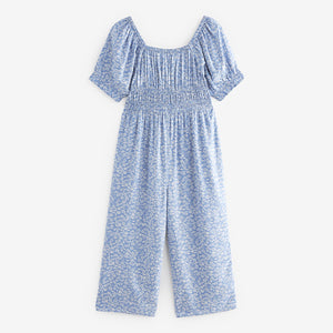 Blue Ditsy Printed Jumpsuit (3-12yrs)