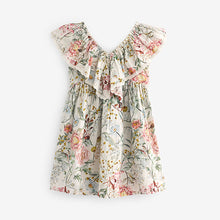 Load image into Gallery viewer, Pink Floral Printed Ruffle Dress
