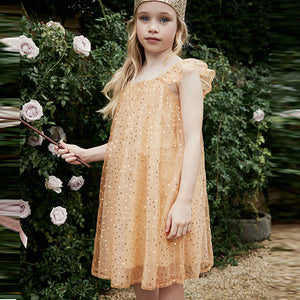 Gold Sequin Tulle Party Dress (3-12yrs)