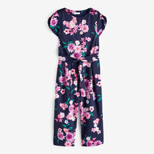 Load image into Gallery viewer, Navy Floral Print Jumpsuit (3-12yrs)
