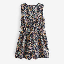 Load image into Gallery viewer, Black Floral Cut-Out Detail Playsuit (3-12yrs)
