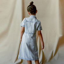 Load image into Gallery viewer, Maxi Length Blue Fitted Denim Dress (3-12yrs)
