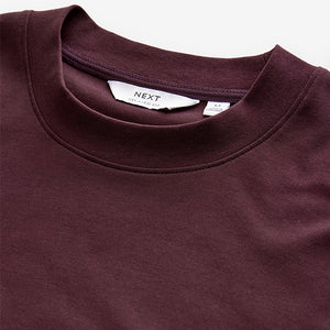 Burgundy Red Relaxed Fit Smart Soft Touch Heavyweight T-Shirt