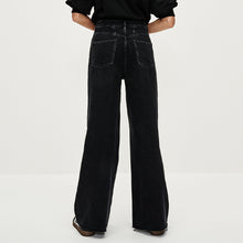 Load image into Gallery viewer, Black Loose Wide Leg Jeans
