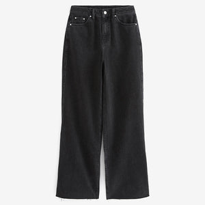 Black Loose Wide Leg Jeans