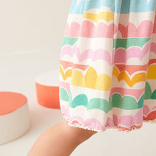 Load image into Gallery viewer, Rainbow Ribbed Jersey Dress (3mths-5-6yrs)
