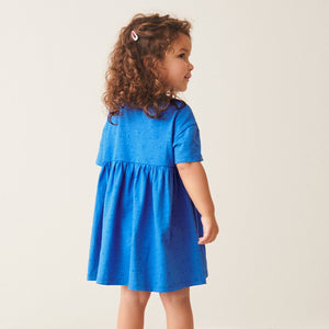 Blue Sequin Jersey Dress (9mths-5-6yrs)