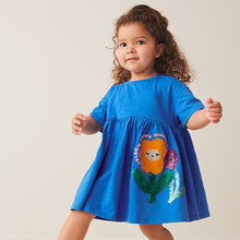 Load image into Gallery viewer, Blue Sequin Jersey Dress (9mths-5-6yrs)
