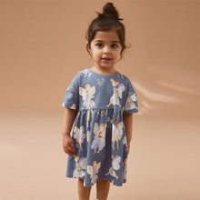 Load image into Gallery viewer, Blue Fairy 100% Cotton Short Sleeve Jersey Dress (3mths-5-6yrs)
