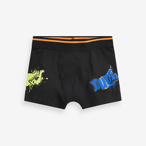 Dino Graffiti Print Trunks 7 Pack