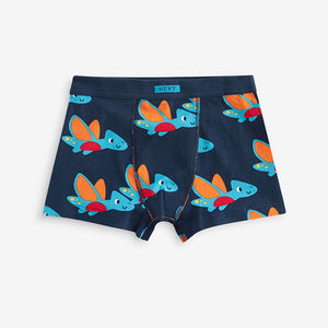 Dinosaur Print Soft Waistband Trunks 7 Pack