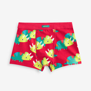 Dinosaur Print Soft Waistband Trunks 7 Pack