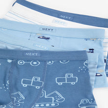 Load image into Gallery viewer, Blue Transport Soft Waistband Trunks 5 Pack (2-10yrs)

