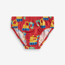 Load image into Gallery viewer, Bright Primary Print 100% Cotton Briefs 5 Pack
