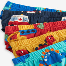 Load image into Gallery viewer, Bright Primary Print 100% Cotton Briefs 5 Pack
