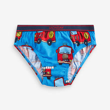 Load image into Gallery viewer, Emergency Vehicle Print 100% Cotton Briefs 7 Pack
