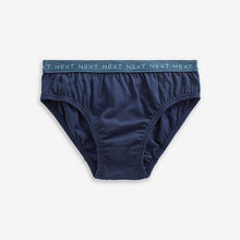 Load image into Gallery viewer, Blue Jacquard waistband 100% Cotton Briefs 5 Pack
