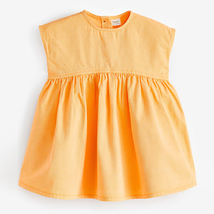 Orange Boxy Cotton Dress (3mths-5-6yrs)