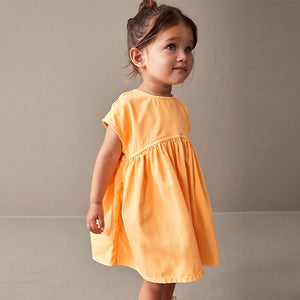 Orange Boxy Cotton Dress (3mths-5-6yrs)