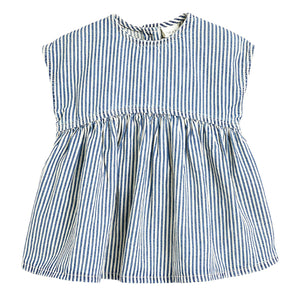 Blue Stripe Boxy Cotton Dress (3mths-5-6yrs)