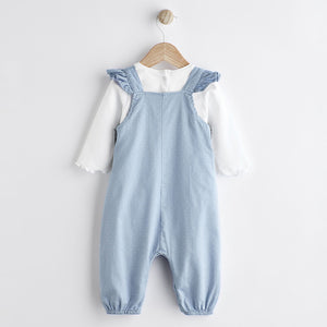 Blue Character Baby Dungarees & Bodysuit Set (0mths-12-18mt)