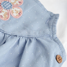 Load image into Gallery viewer, Blue Character Baby Dungarees &amp; Bodysuit Set (0mths-12-18mt)
