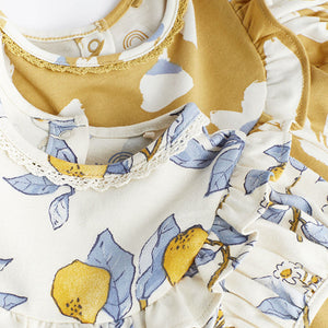 Blue/Yellow Print Baby Jersey Dress 2 Pack (0mths-12-18mt)