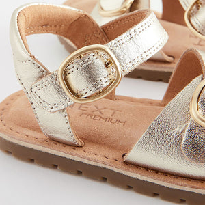 Gold Standard Fit (F) Leather Buckle Sandals