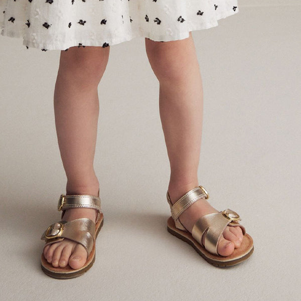 Gold Standard Fit (F) Leather Buckle Sandals