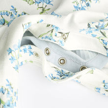 Load image into Gallery viewer, Blue Floral Jersey Baby Dungarees &amp; Bodysuit Set (0mths-9-12mt)
